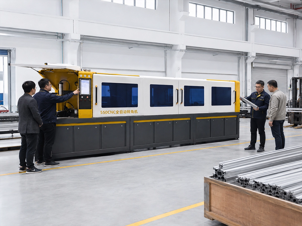Jiurun aluminum cutting machine customer acceptance and delivery