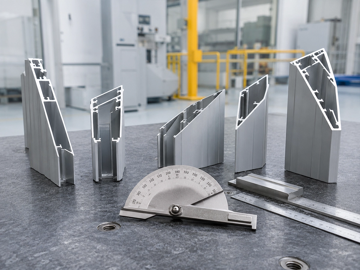 Multi-angle aluminum cut samples from 20 to 145 degrees