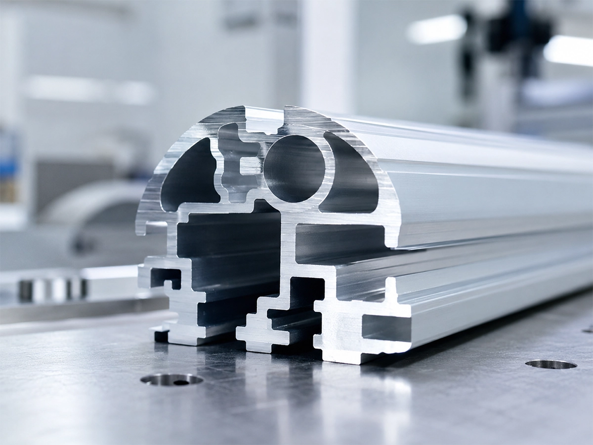 Ra 0.8 mirror cutting surface on aluminum profile