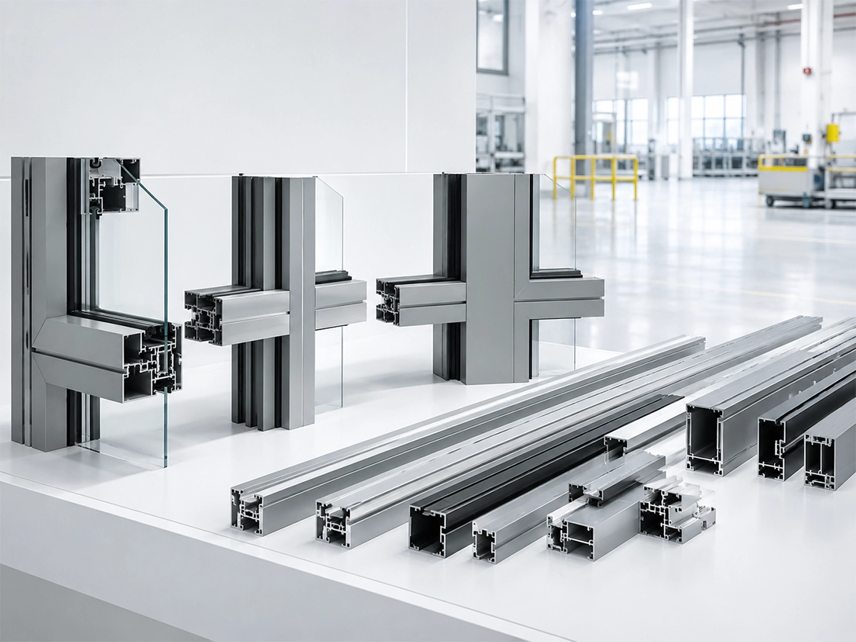 Curtain wall aluminum profile cutting application