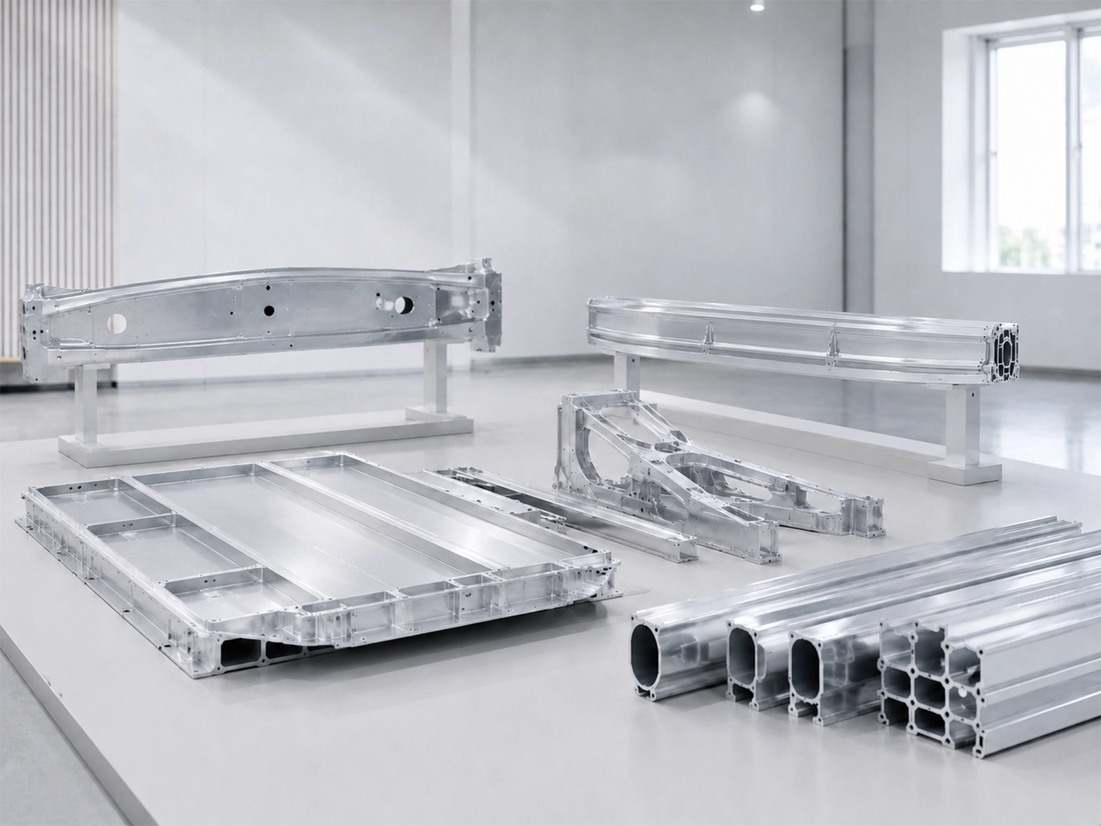New energy vehicle aluminum parts and multi-chamber profiles