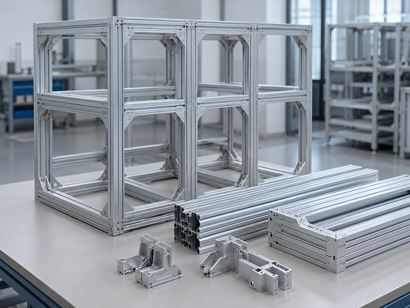 Energy storage aluminum frame components produced with multi-angle cutting