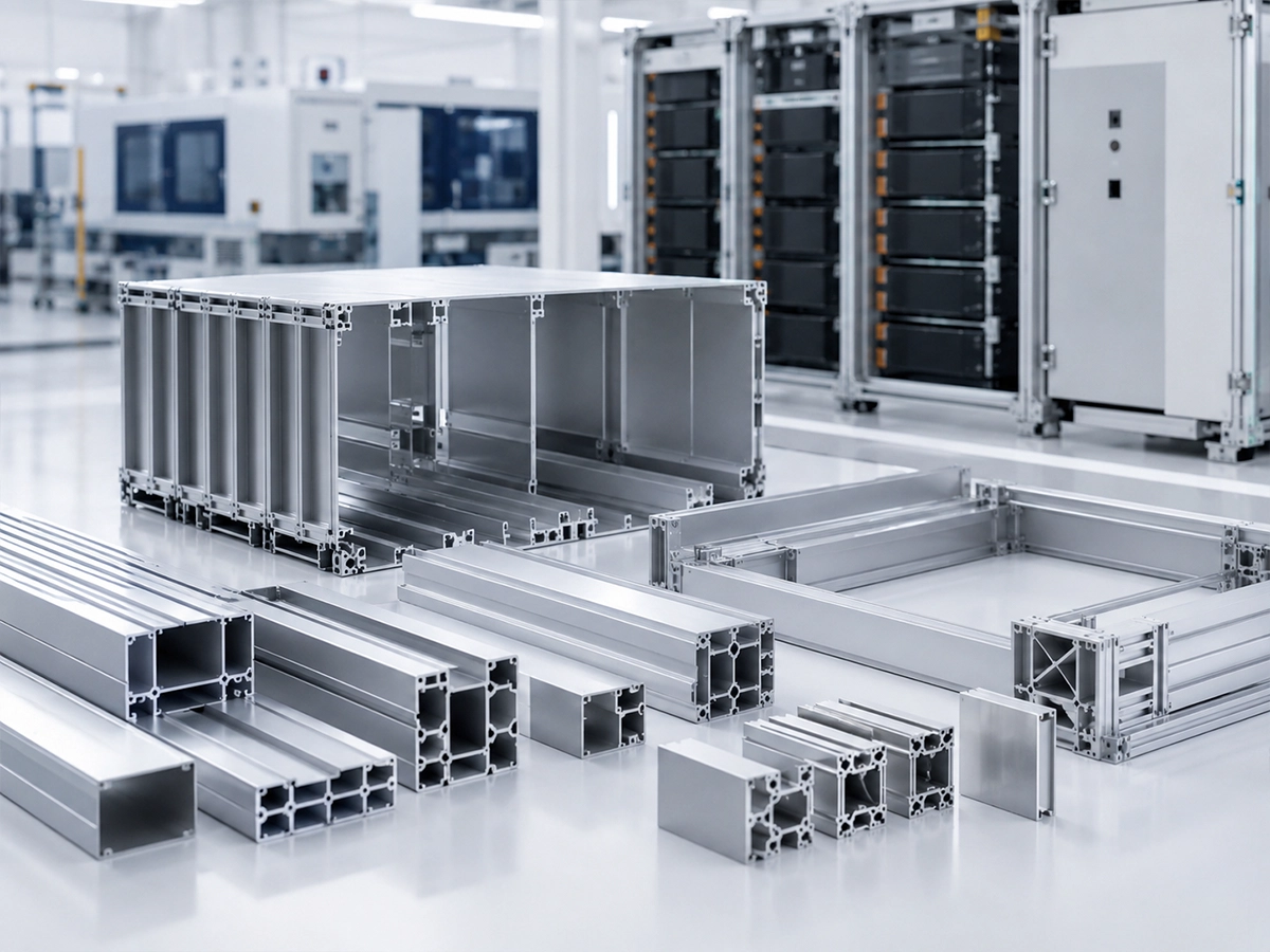 Energy storage aluminum profiles for battery enclosures and frame components