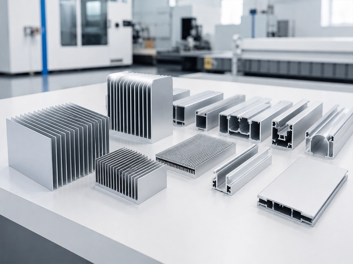 Heat sink and finned aluminum profiles for precision cutting applications