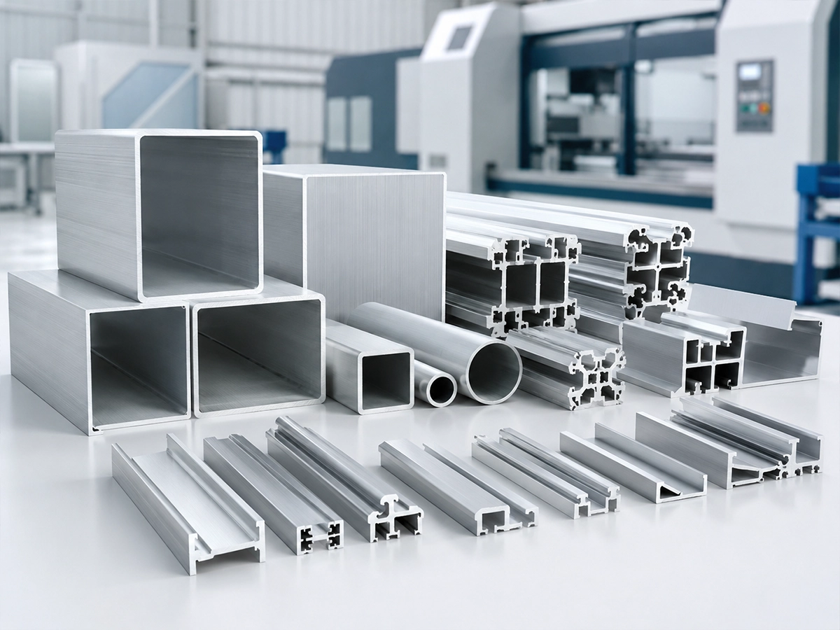 Industrial aluminum profiles and extrusions in varied hollow and structural sections