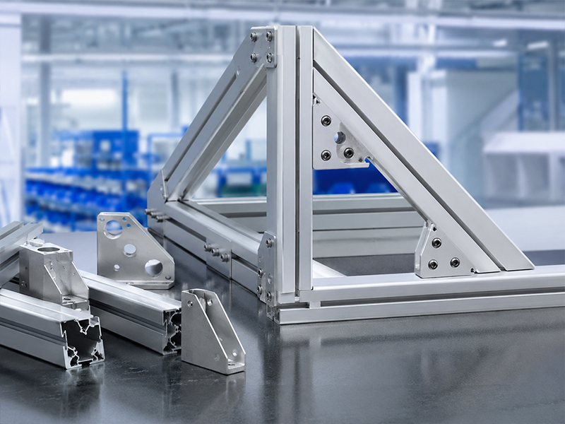 New energy vehicle aluminum structural profile parts with multi-angle assembly
