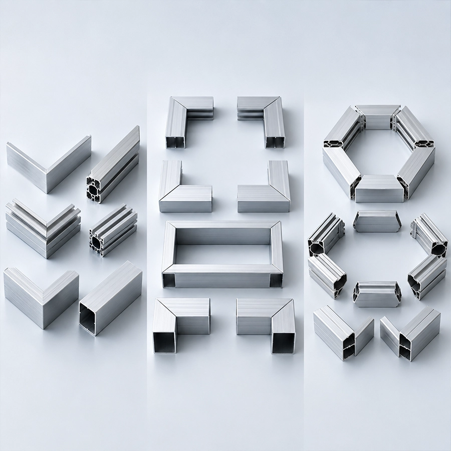 Finished multi-angle aluminum samples prepared for dimensional and surface validation