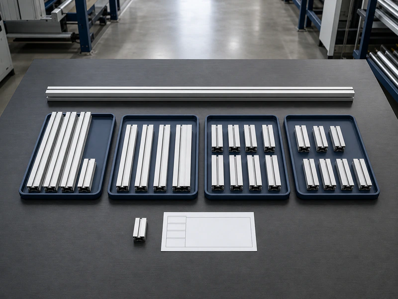 Repeated cut-list aluminum parts for zero-tail cutting planning
