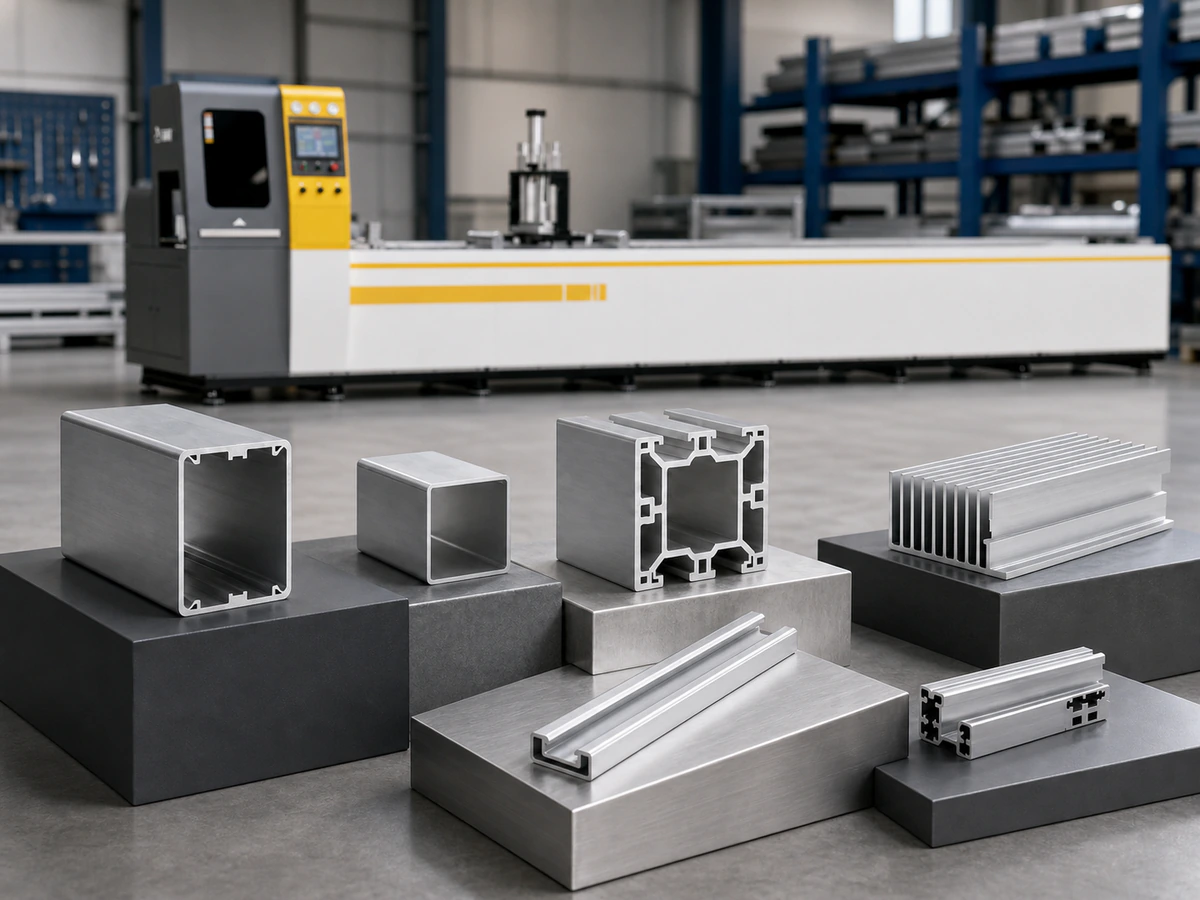 Aluminum profile cross-sections and stock lengths for zero-tail machine fit review