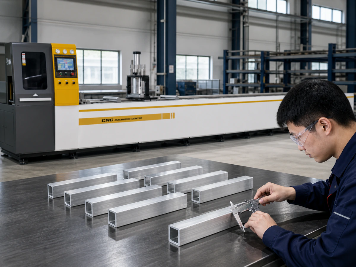 Finished-length and repeatability verification for zero-tail aluminum cutting