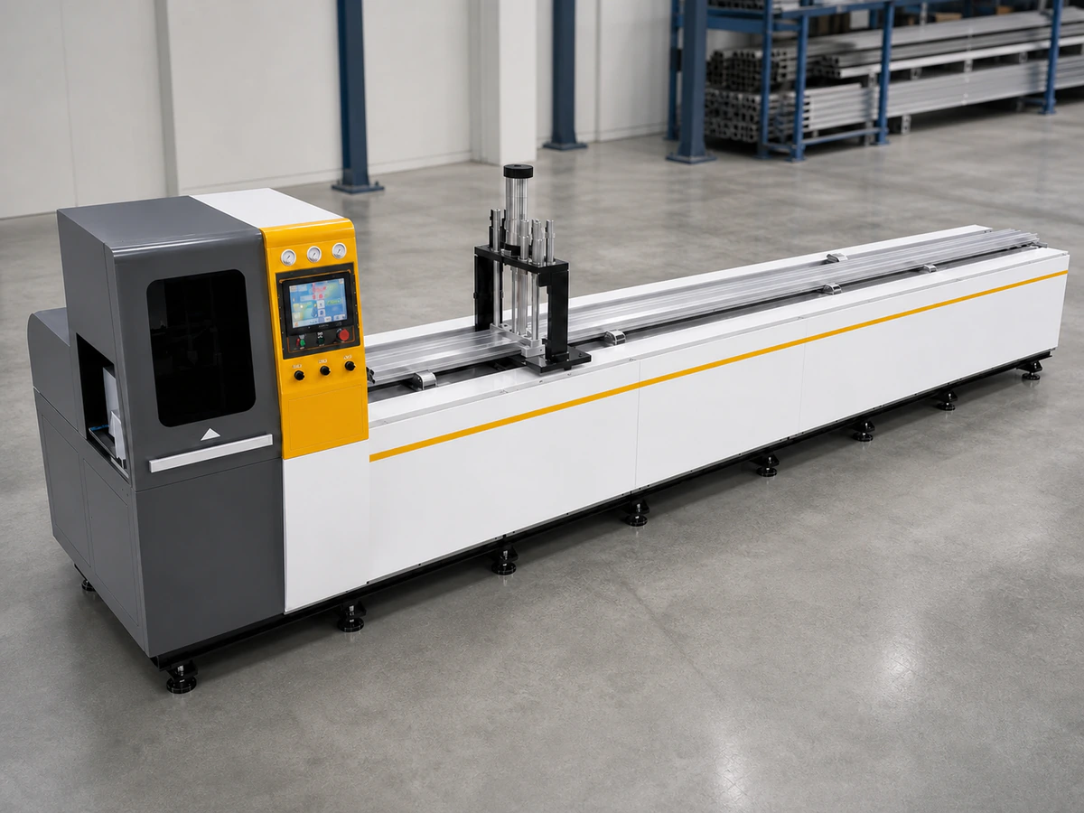 Controlled feeding and clamping on JR-650CNC-3A-1S zero-tail aluminum cutting machine