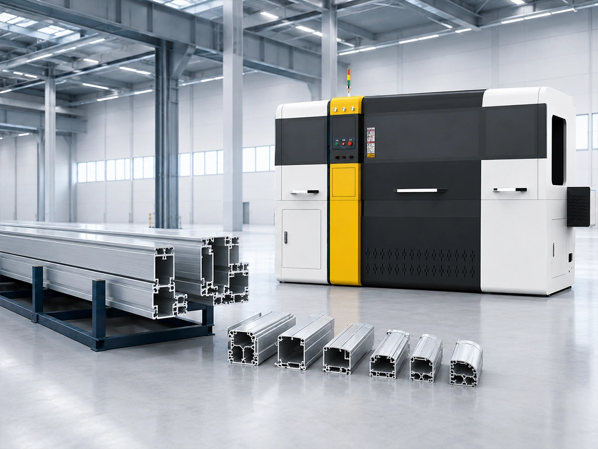 Rail Transit Aluminum Profile Cutting Application | JiurunCut JR-650CNC cutting system for rail transit aluminum profile applications