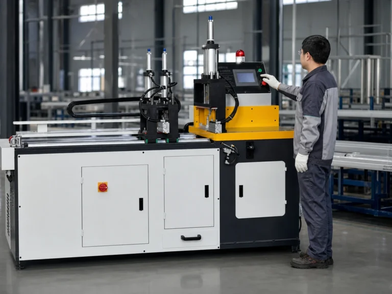 CNC Aluminum Cutting Machine - Control Interface and Operation