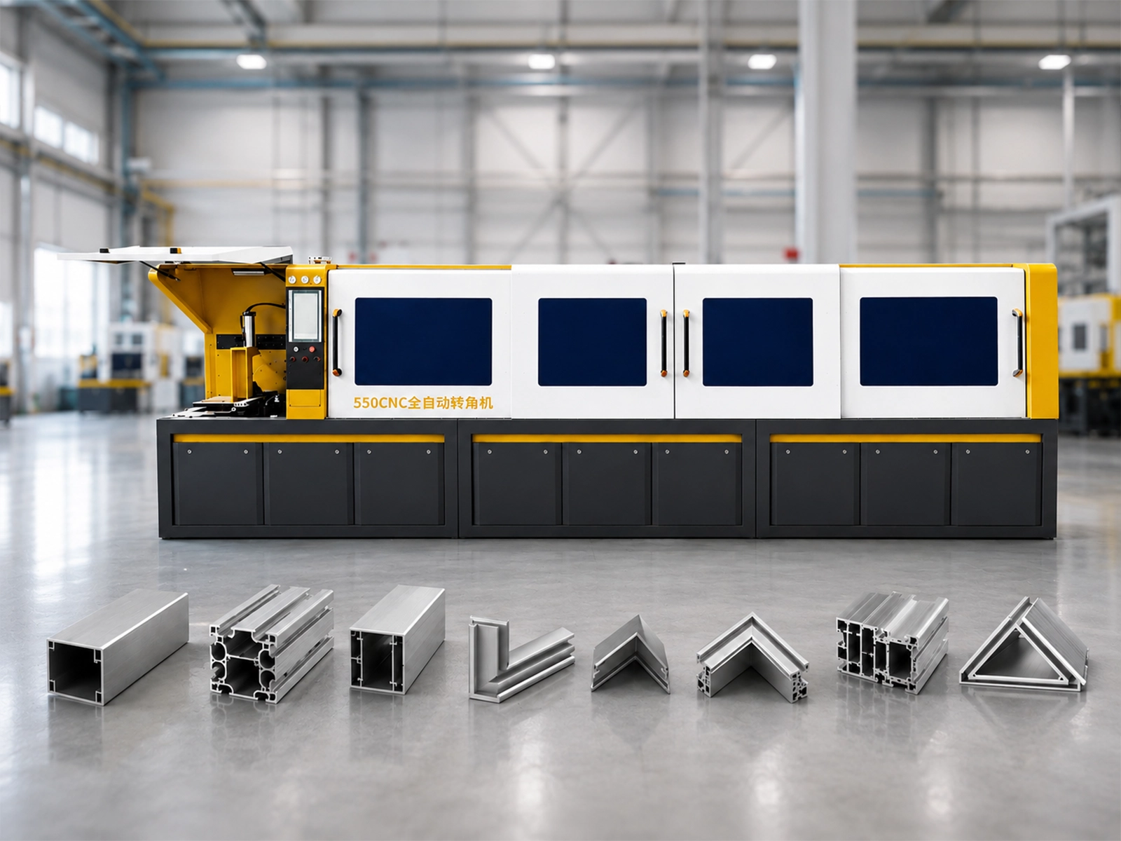 JR-550CNC-CORNER automatic multi-angle aluminum cutting machine in the JiurunCut factory