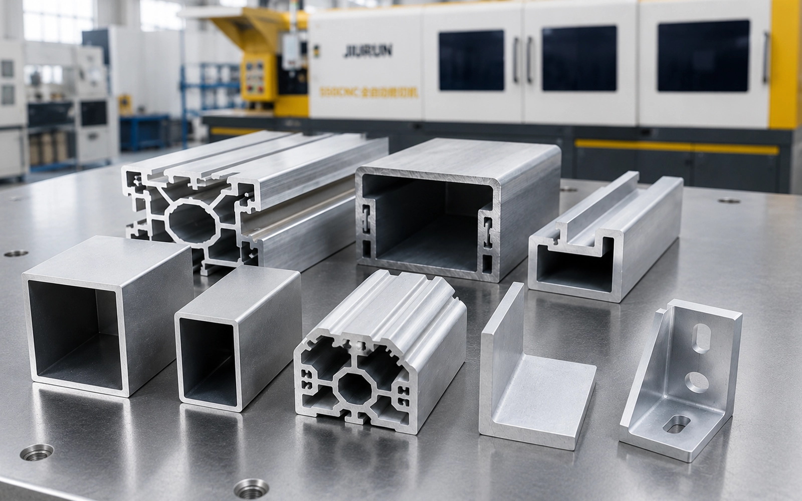 Aluminum profile cross-sections reviewed for JR-550CNC-CORNER cutting capacity