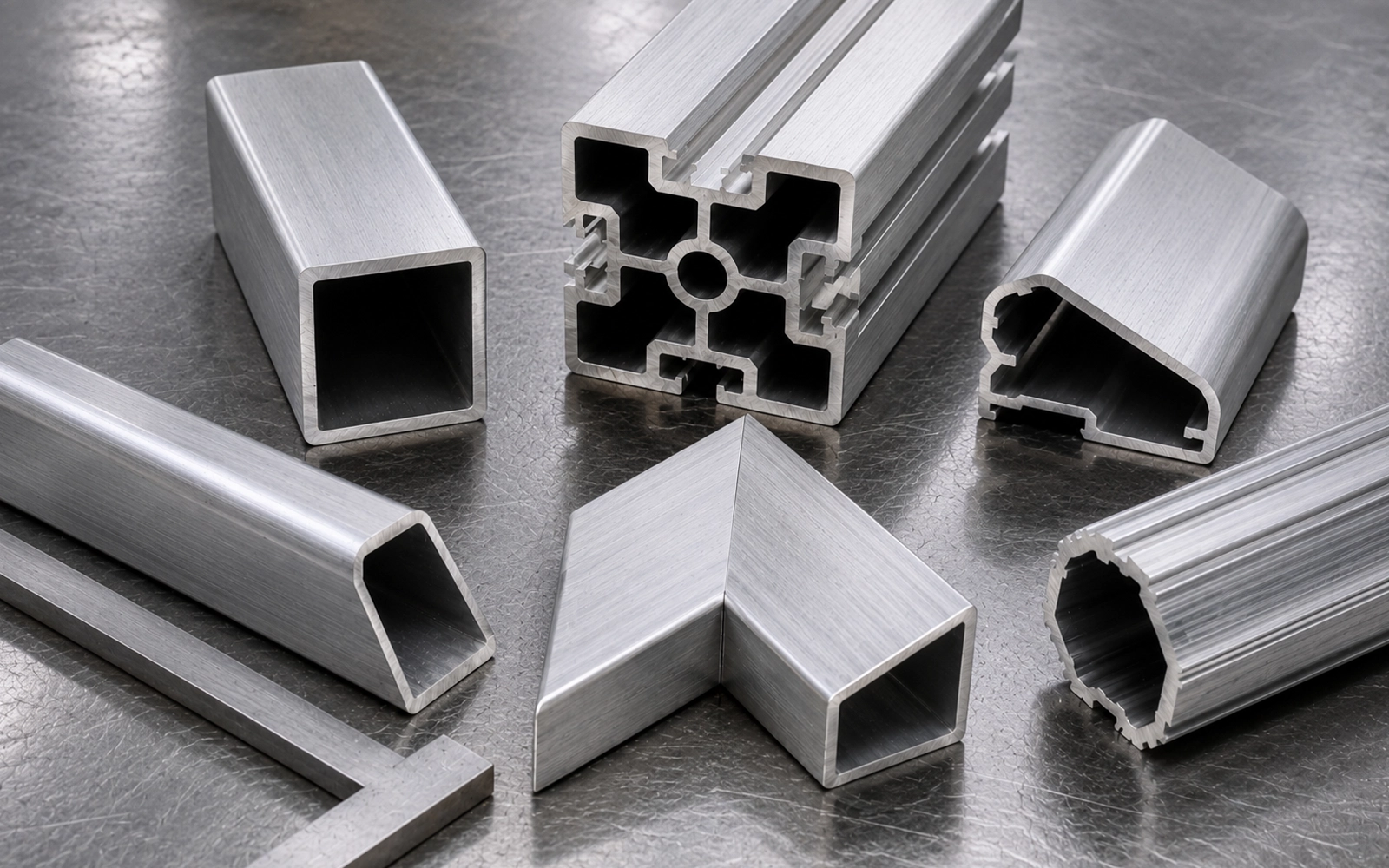 Multi-angle aluminum profile cut samples for cutting-result verification