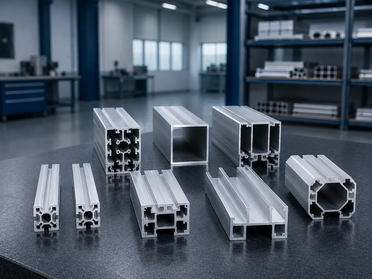 Industrial aluminum extrusions for automation and structural applications