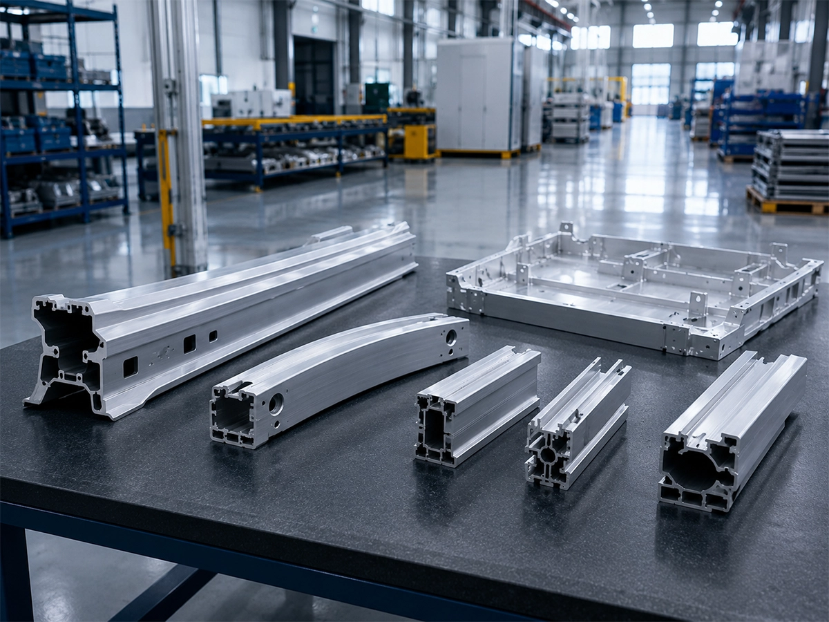 Crash beam aluminum extrusion with a reinforced multi-cavity cross-section