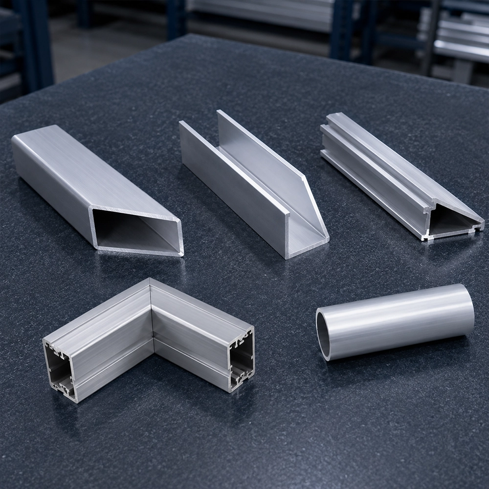 Finished aluminum samples checked for edge condition and visible-surface quality