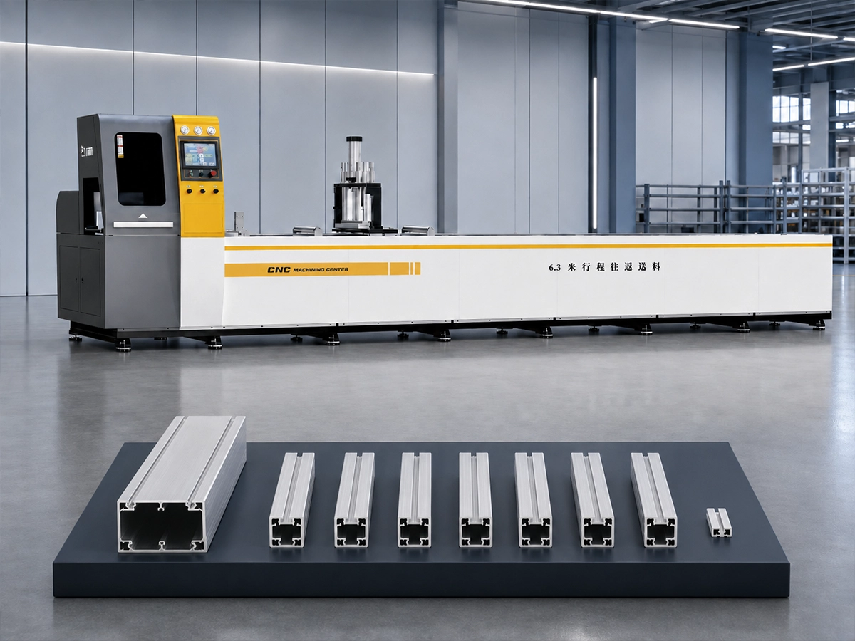 Jiurun JR-650CNC-3A-1S material-saving aluminum cutting machine with short tail sample