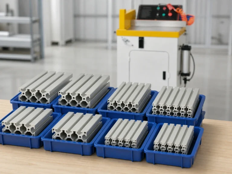 Semi-Automatic Aluminum Cutting Machine application - Small-batch industrial profiles