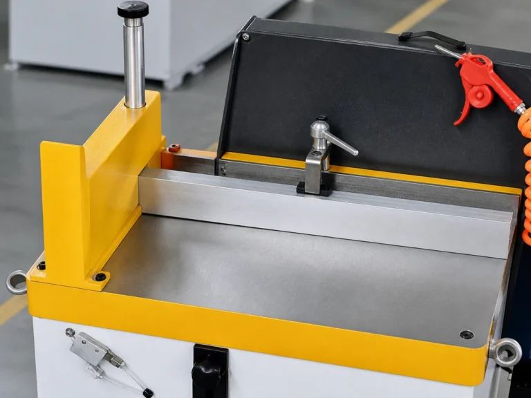 Semi-Automatic Aluminum Cutting Machine - Clamping and Positioning