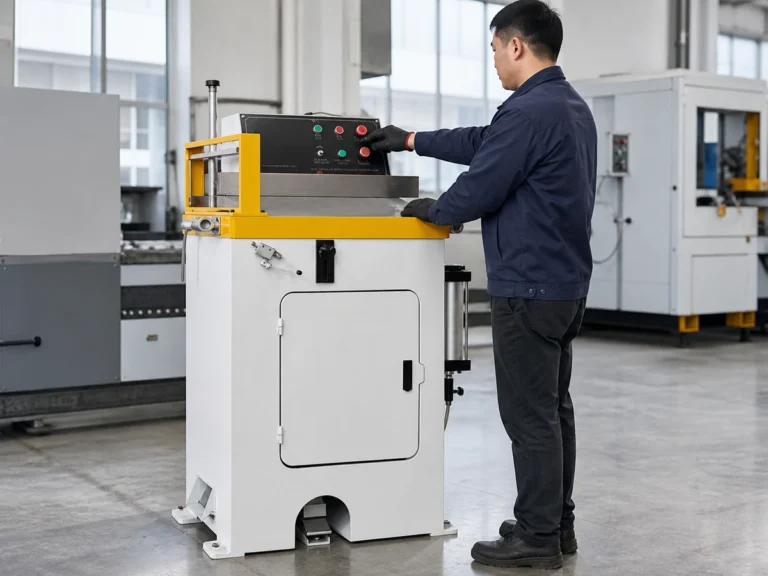 Semi-Automatic Aluminum Cutting Machine - Control Interface and Operation