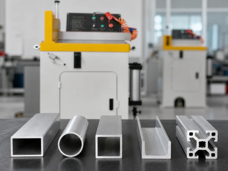 Semi-Automatic Aluminum Cutting Machine - Cut Samples and Surface Quality