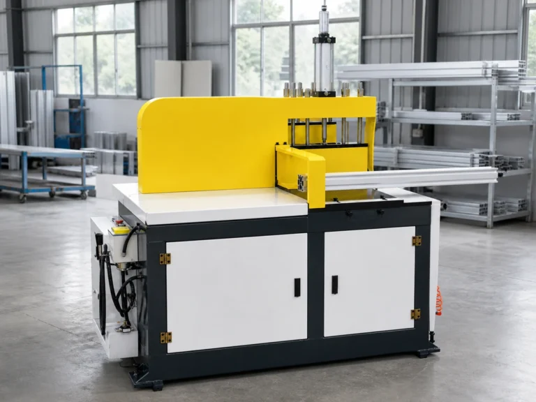 Semi-Automatic Aluminum Cutting Machine - 45-Degree Machine View