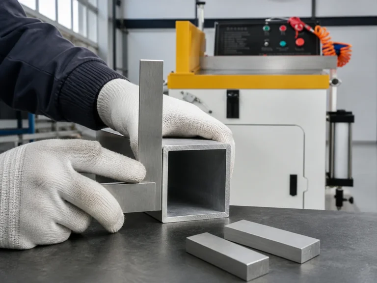 Semi-Automatic Aluminum Cutting Machine - Dimensional Inspection and Quality Verification