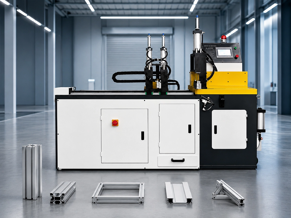 Industrial aluminum profile cutting machine application