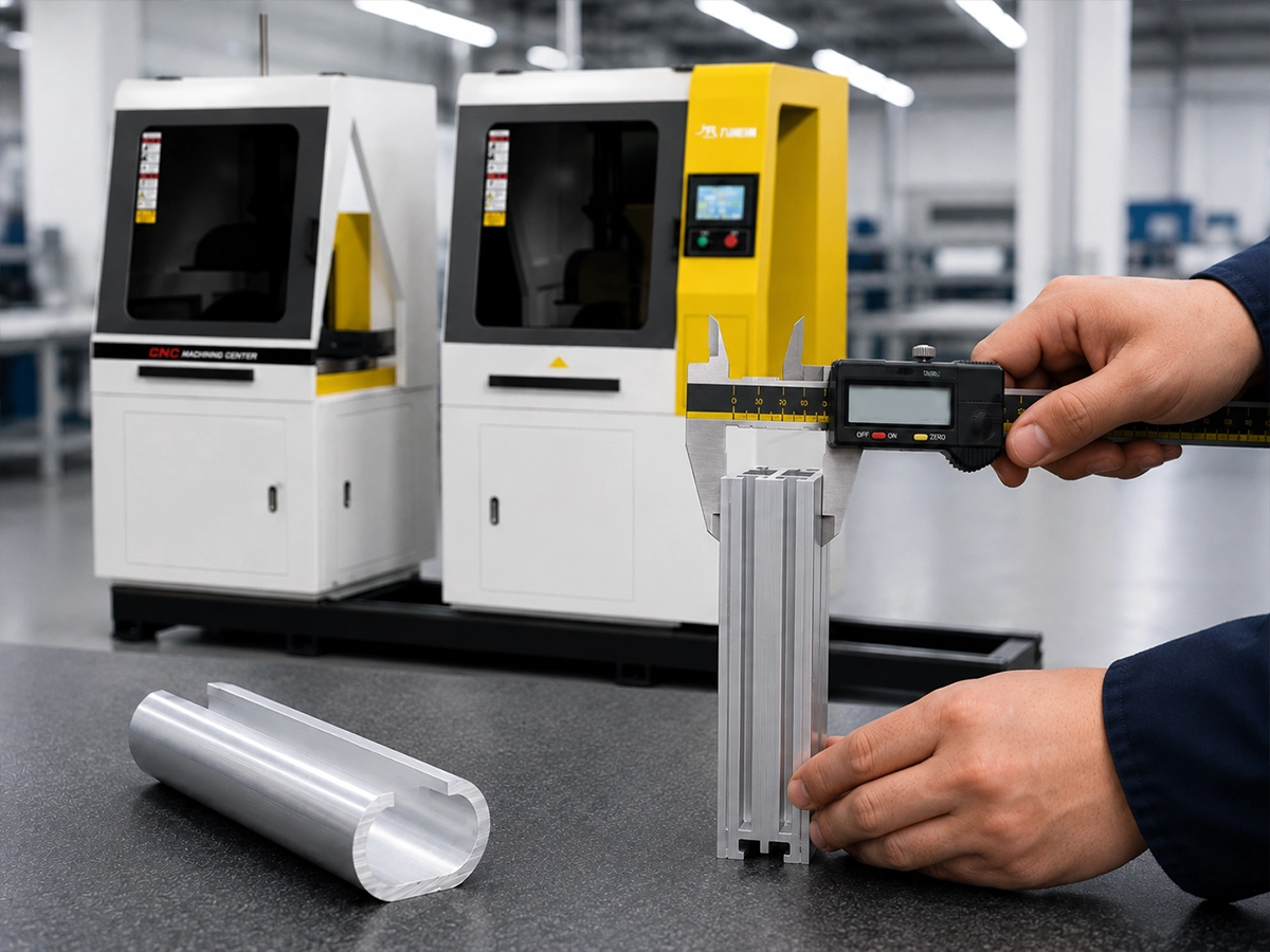 Aluminum cut surface and dimensional inspection