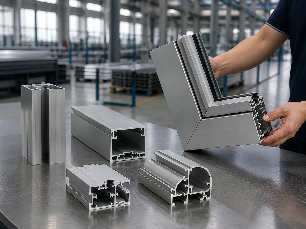 Curtain wall mullion, transom and architectural aluminum profile sections