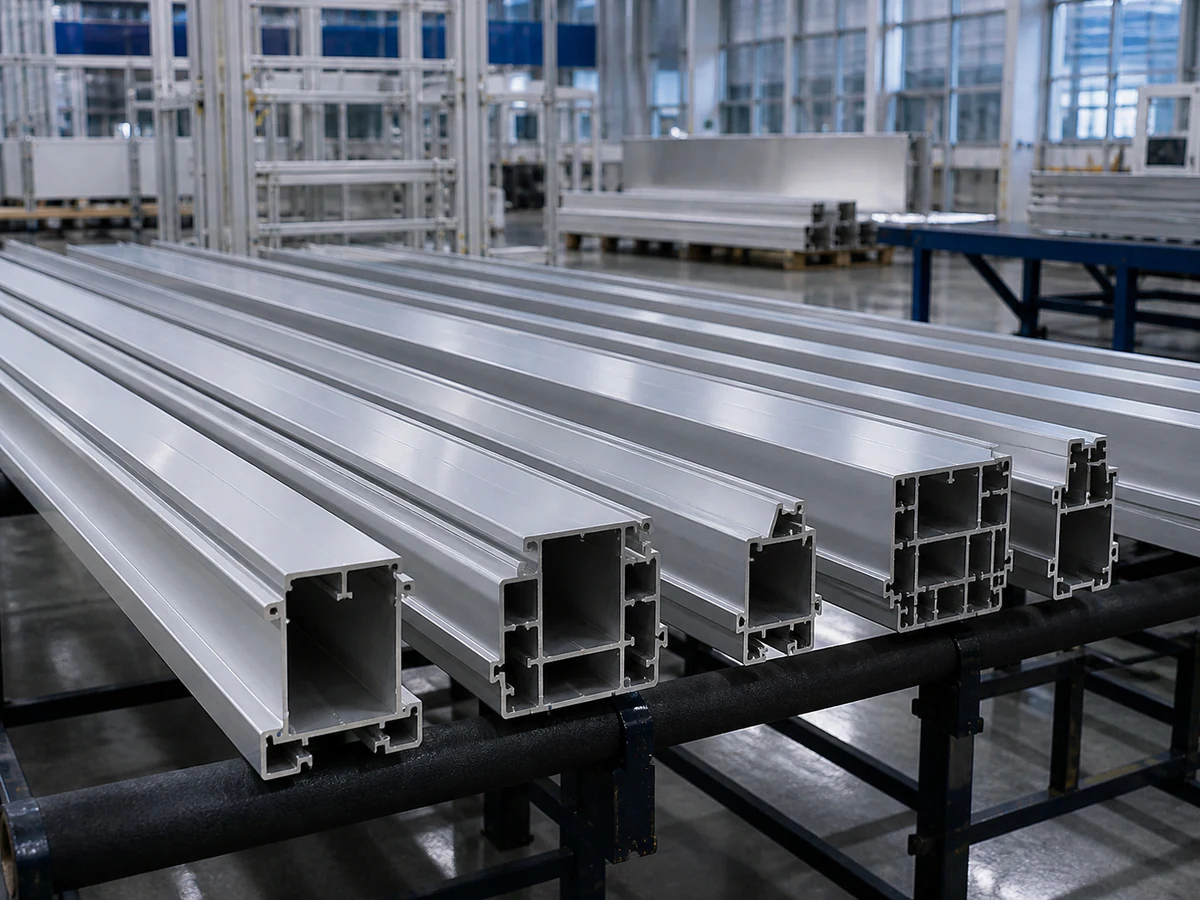 Battery enclosure aluminum side rails prepared for cutting review