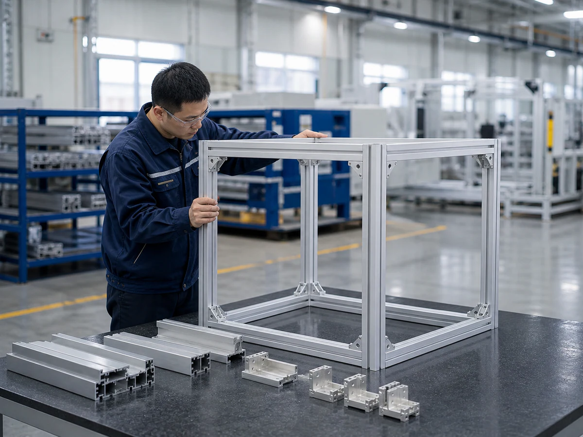 Energy storage frame sample checked for assembly fit