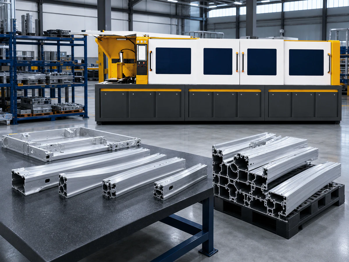 Jiurun multi-angle aluminum cutting setup for EV structural components