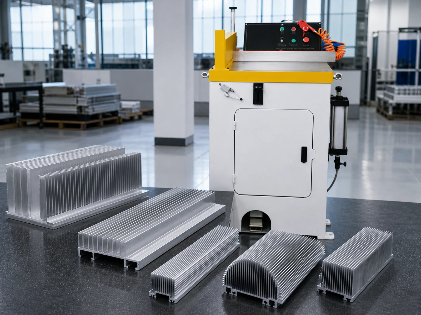 Jiurun aluminum cutting machine with thin-fin and asymmetric heat sink profiles