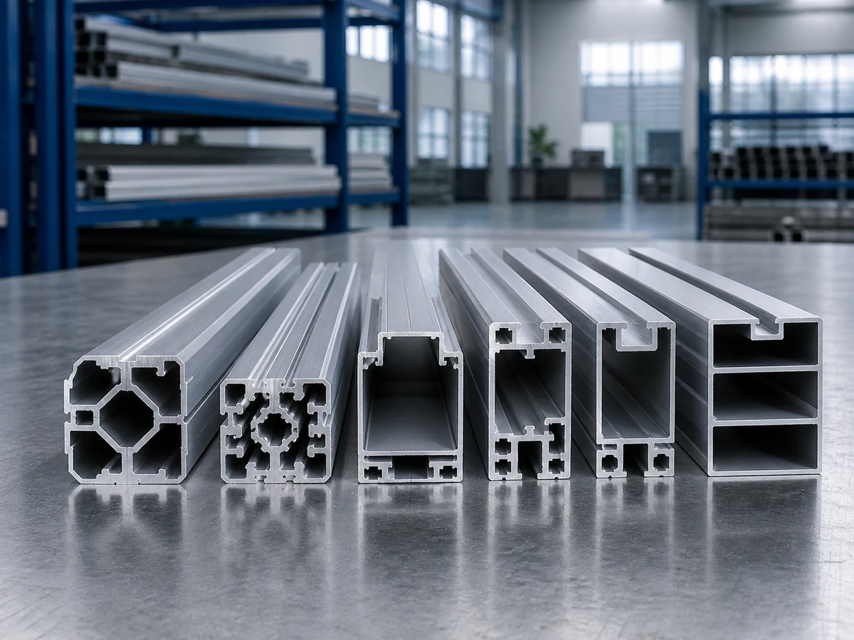 Varied industrial sections illustrating a production mix