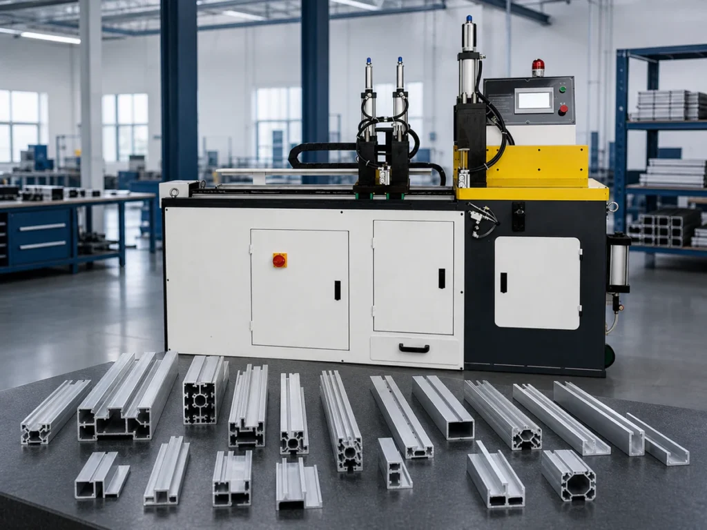 Jiurun JR-455CNC for flexible industrial aluminum profile cutting