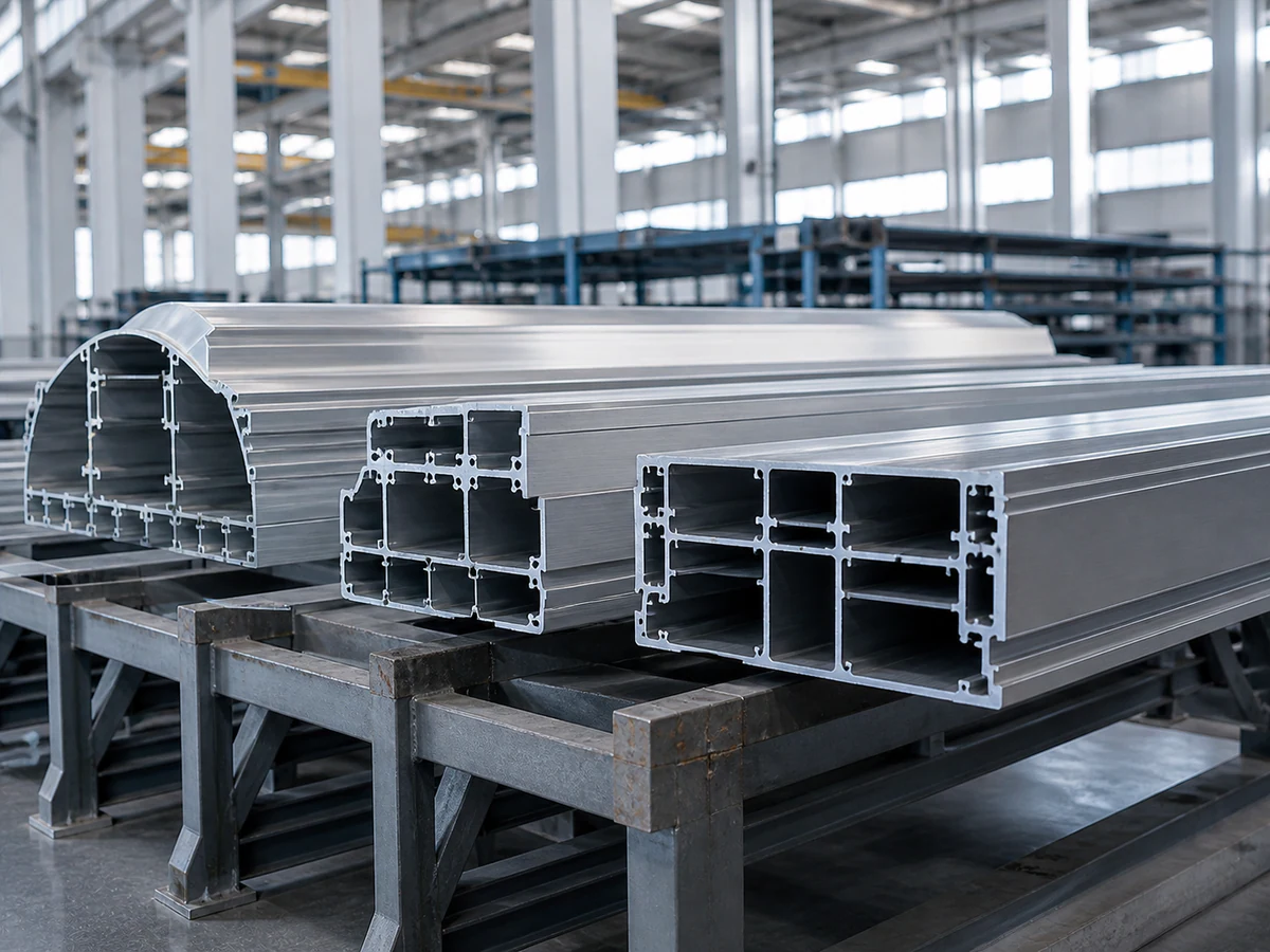 Large reinforced rail transit aluminum profile cross-sections for engineering evaluation
