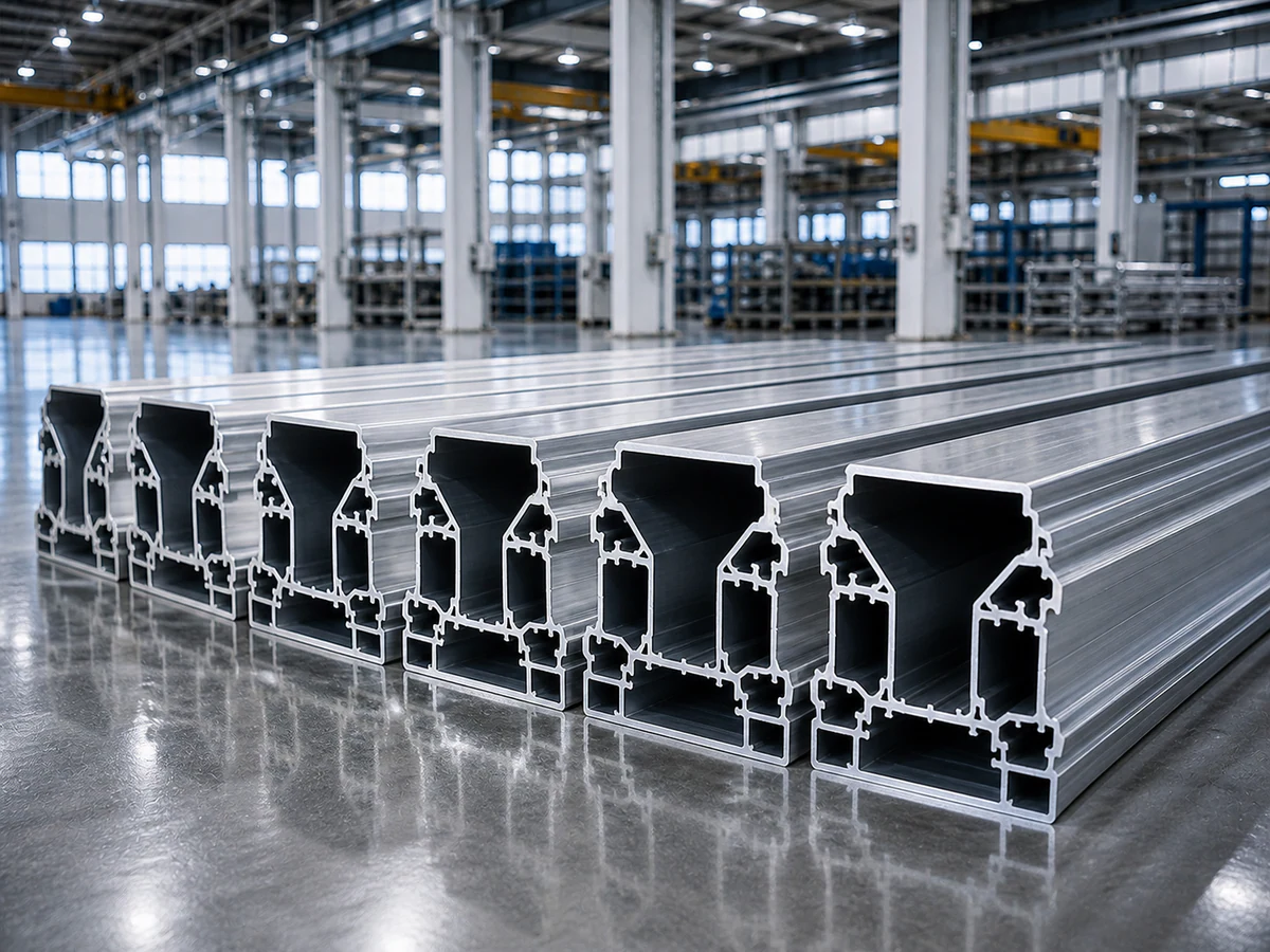 Consecutive rail transit aluminum parts compared for batch consistency