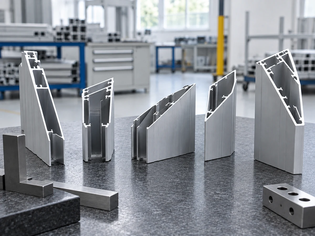 Illustrative profile shapes used to frame aluminum saw supplier references