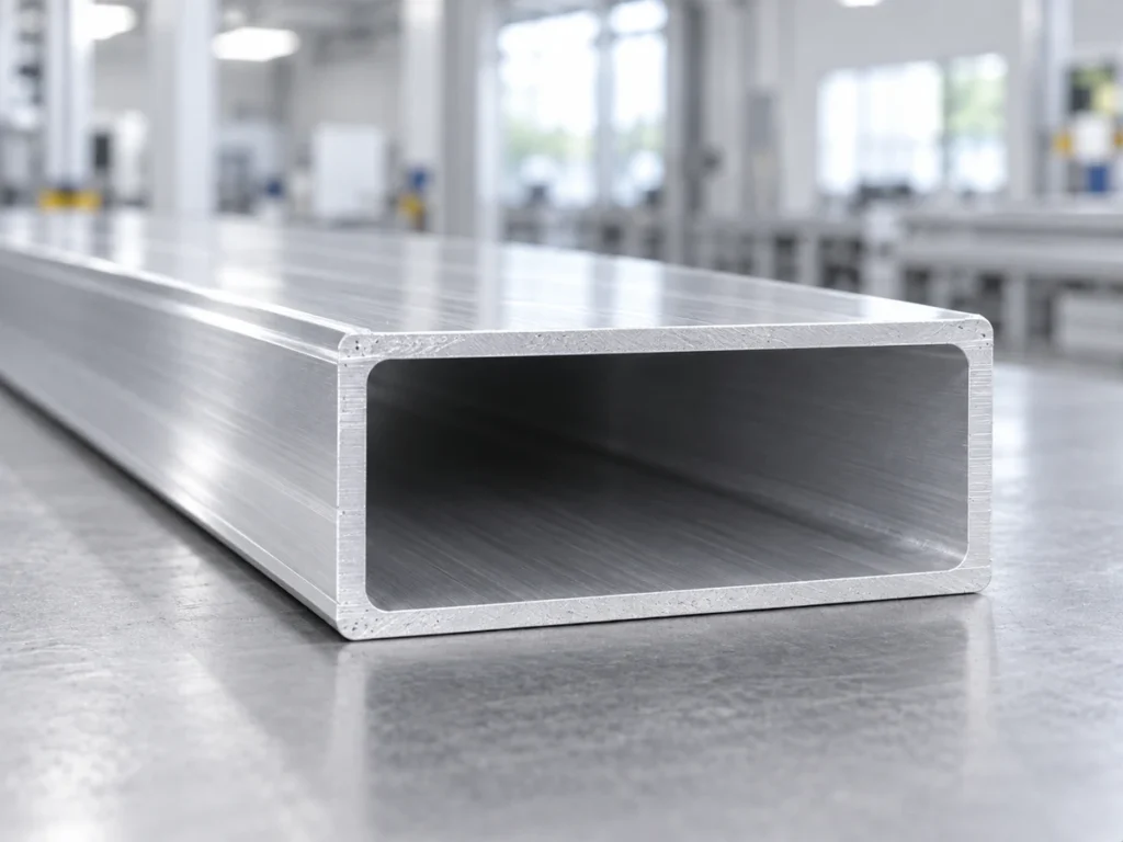Round tube sections showing hollow geometry for an aluminum profile weight calculation