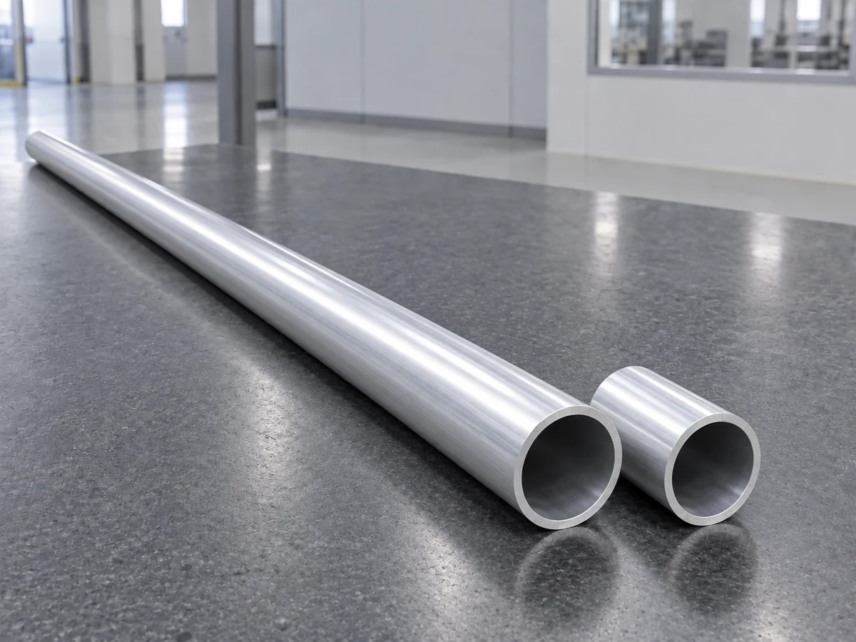 Short aluminum part cutting review: a longer round tube beside a shorter sleeve-shaped section