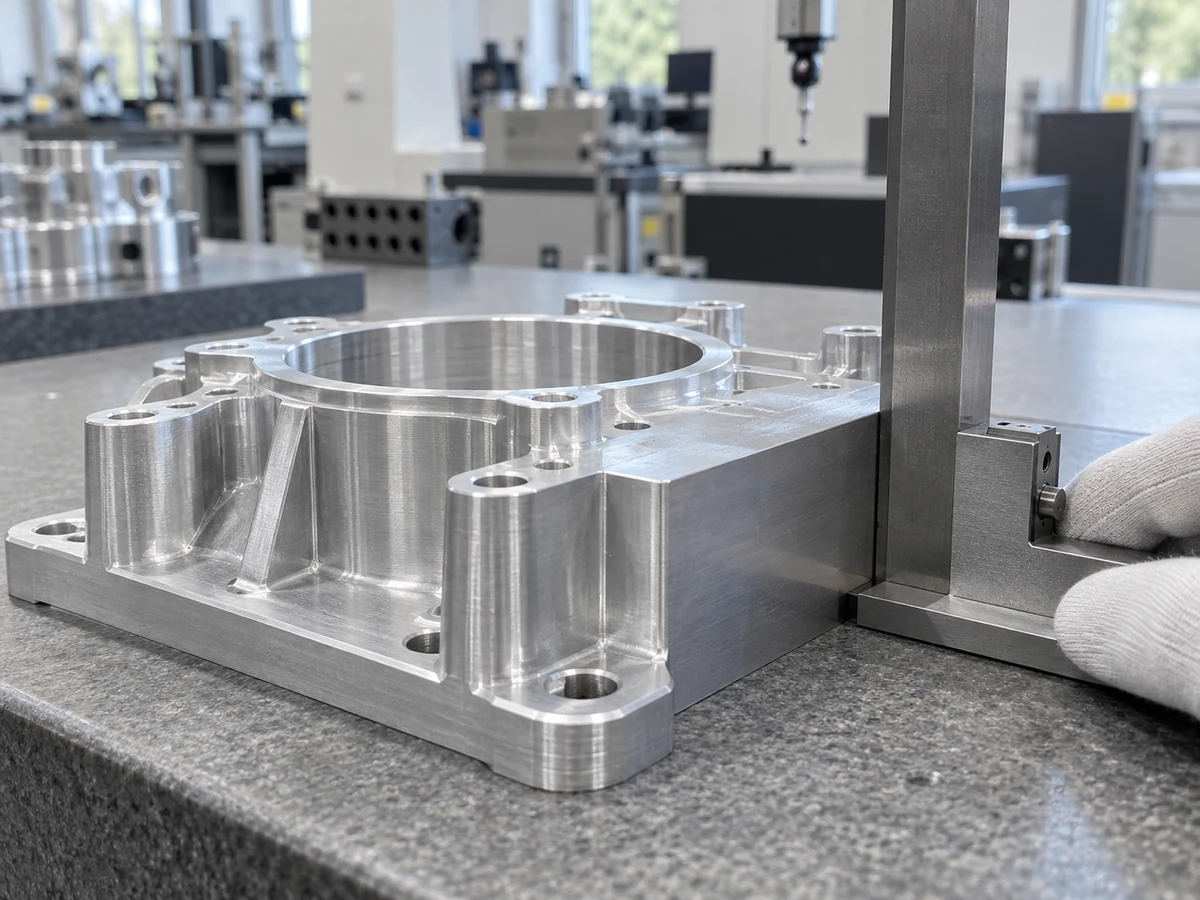 Illustrative machined component and dimensional review setting