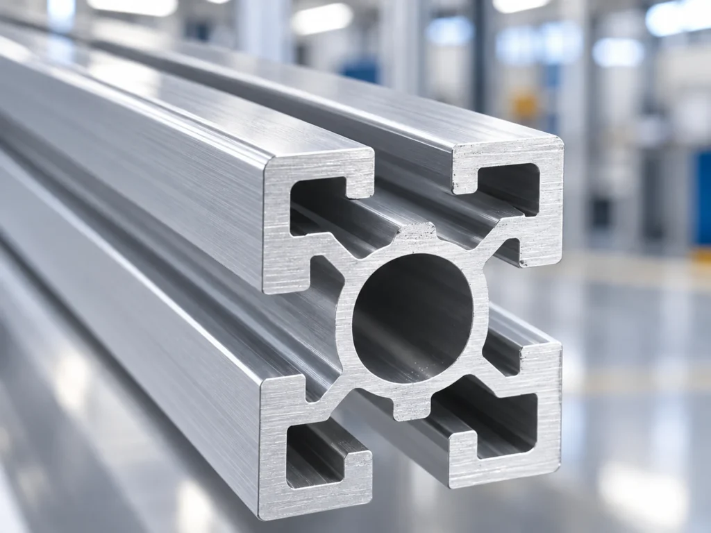 T-slot section showing walls and openings for an aluminum hardness testing specimen review