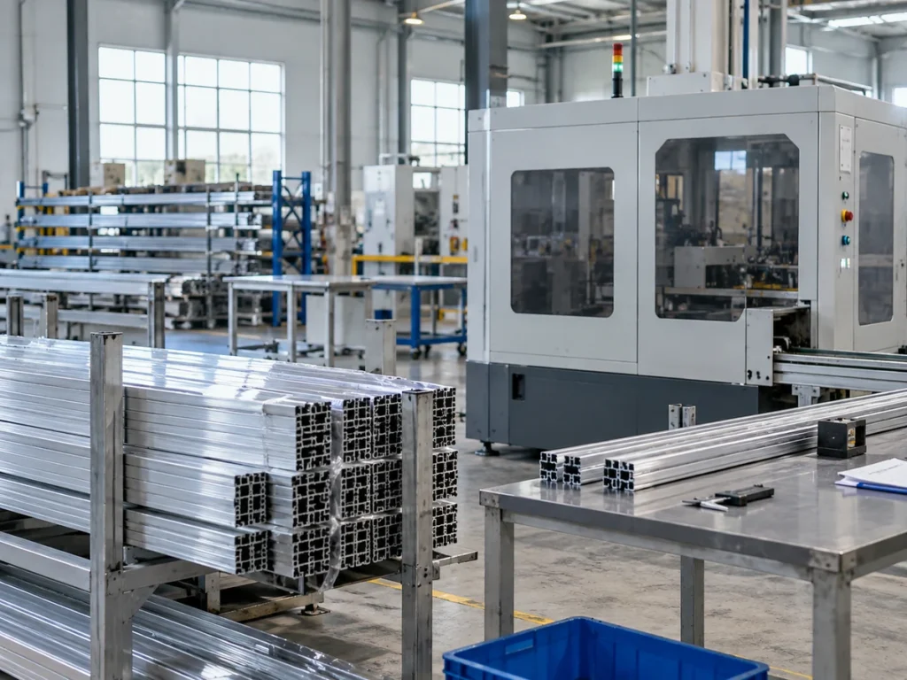 Aluminum fabrication workshop: medium view.