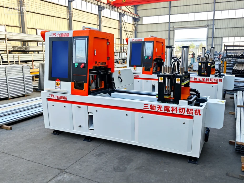 Orange and white cutting machines illustrating an electric vs pneumatic positioning discussion