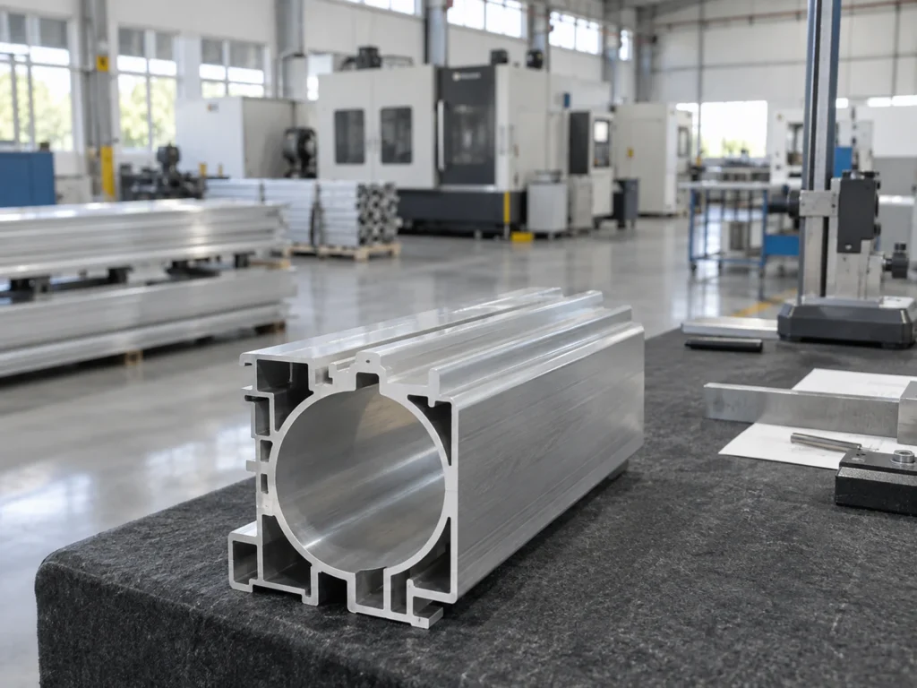 Multi-chamber profile with a circular cavity on a padded bench